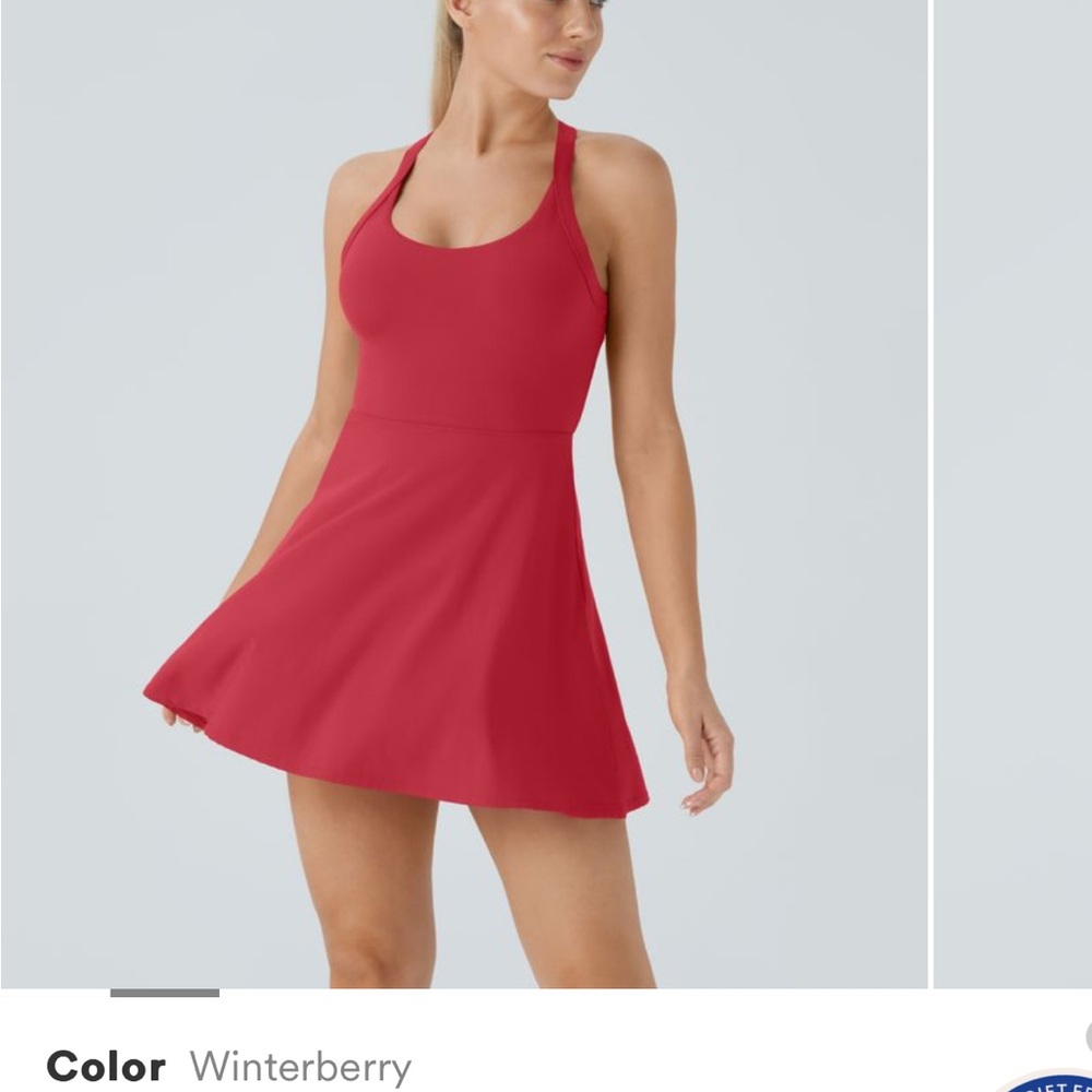 Halara Winterberry Backless Twisted Active Dress